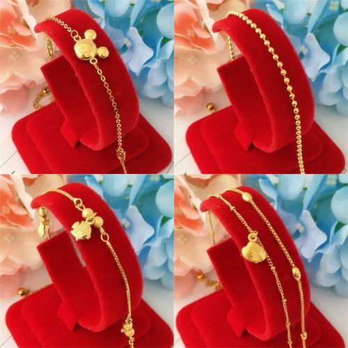 Bracelet de cheville Femme en Alliage argent plaque or - Ref 3104584