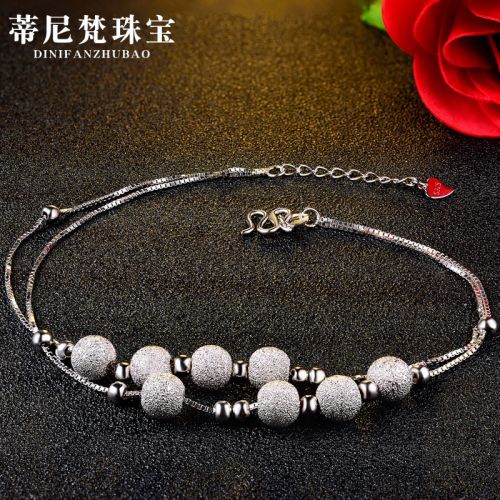 Bracelet de cheville Femme Argentée - Ref 3104708
