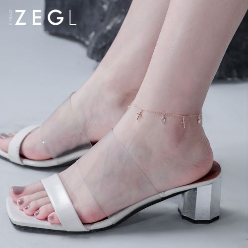 Bracelet de cheville Femme ZENGLIU en Alliage argent plaque or - Ref 3104732