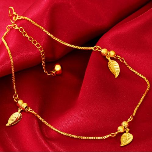 Bracelet de cheville en Alliage argent plaque or - Ref 3104741