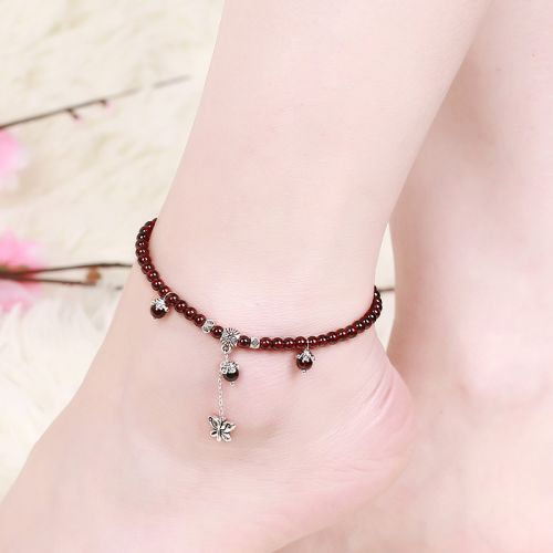 Bracelet de cheville Femme en Cristal naturel pierre semi-precieuse - Ref 3104800