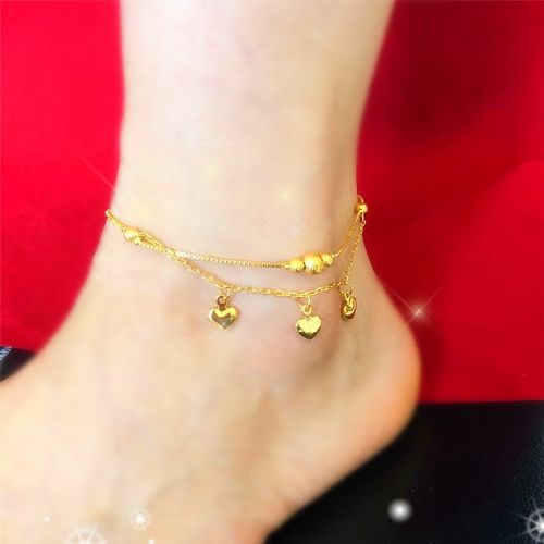 Bracelet de cheville Femme en Alliage argent plaque or - Ref 3104809