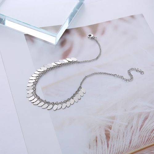 Bracelet de cheville Femme en Alliage argent plaque or - Ref 3104857