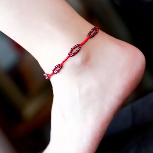 Bracelet de cheville Femme en Cristal naturel pierre semi-precieuse - Ref 3104971