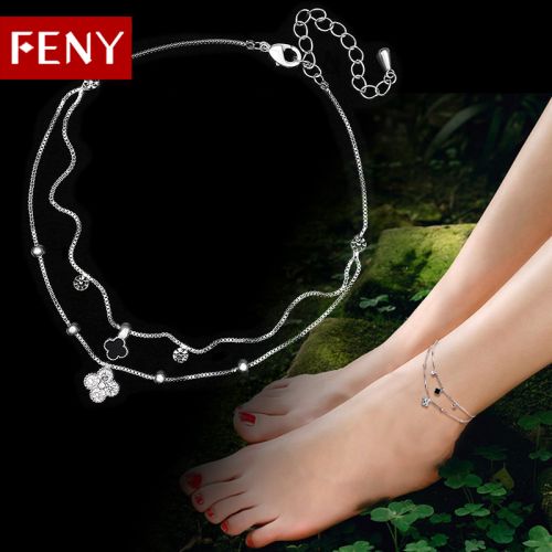 Bracelet de cheville Femme FENY en Alliage argent plaque or - Ref 3105005