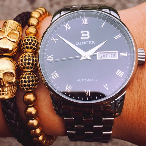 Bracelet montre pour homme BINGER - Ref 3273099
