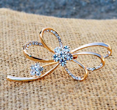 Broche en Alliage argent et plaqué or - Ref 1170466
