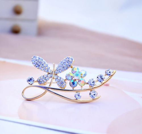 Broche femme en Alliage argent et plaqué or - Ref 1170471