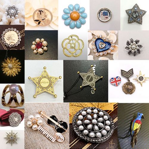 Broche femme en Alliage argent et plaqué or - Ref 1170528