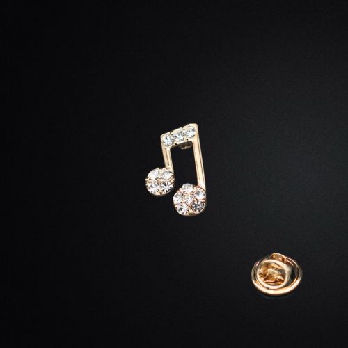 Broche Lovers en Alliage argent et plaqué or - Ref 1170535