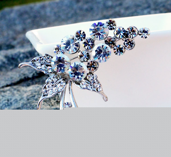 Broche femme YABEI en Alliage argent et plaqué or - Ref 1170558