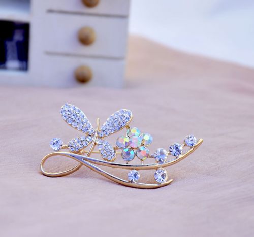 Broche Lovers en Alliage argent et plaqué or - Ref 1170567