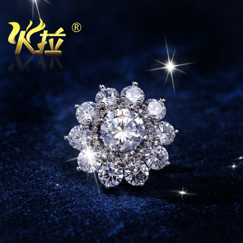 Broche femme en Zircon diamant - Ref 1170599