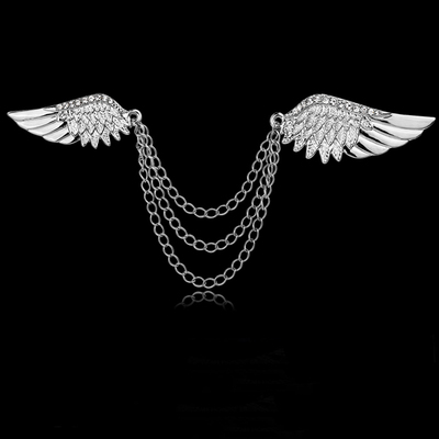 Broche Lovers en Alliage argent et plaqué or - Ref 1170644