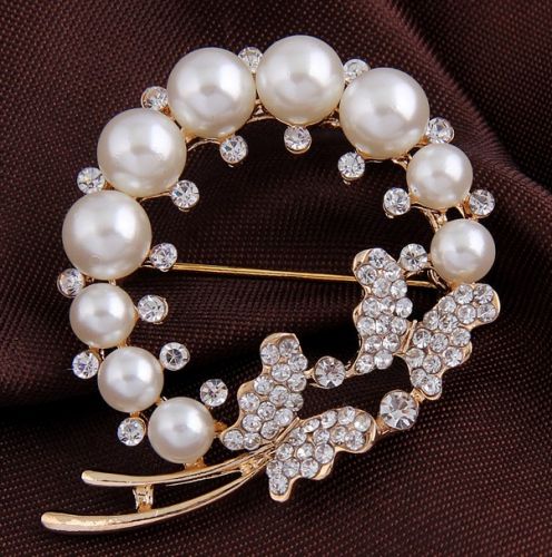 Broche femme en Alliage argent et plaqué or - Ref 1170670