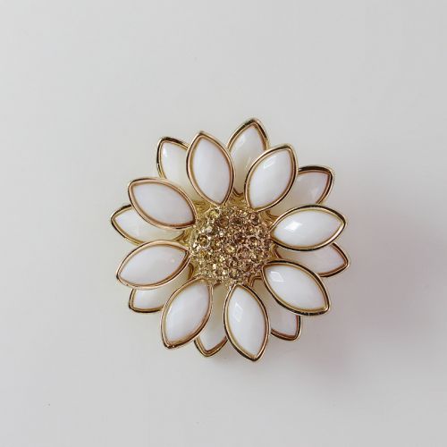 Broche Lovers en Alliage argent et plaqué or - Ref 1170791