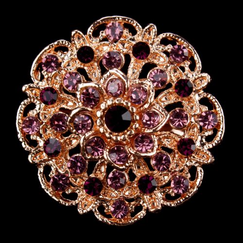 Broche femme en Alliage argent et plaqué or - Ref 1170838