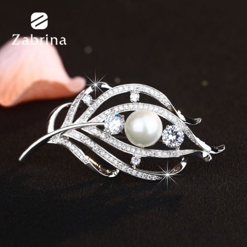 Broche femme ZABRINA en Alliage argent et plaqué or - Ref 1170839