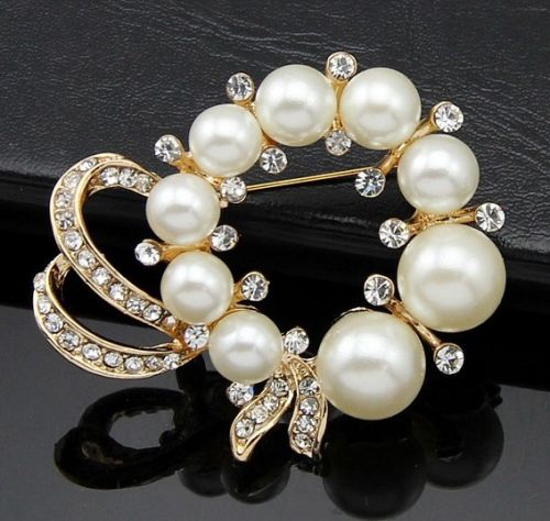 Broche femme YABEI en Alliage argent et plaqué or - Ref 1170883