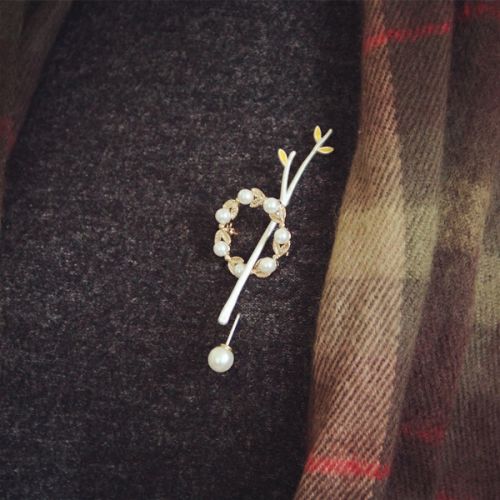 Broche femme en Alliage argent et plaqué or - Ref 1171034