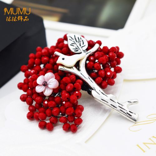 Broche femme en cristal artificiel - Ref 1171058