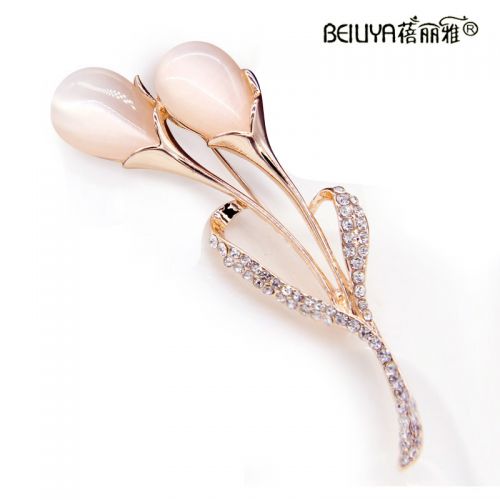 Broche femme en Alliage argent et plaqué or - Ref 1171069