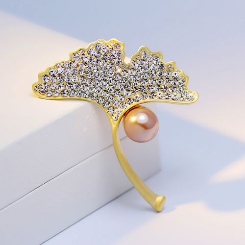 Broche femme en Alliage argent et plaqué or - Ref 1171106