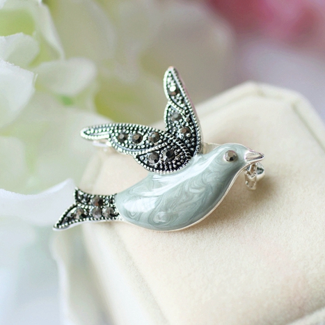 Broche femme en Alliage argent et plaqué or - Ref 1171110