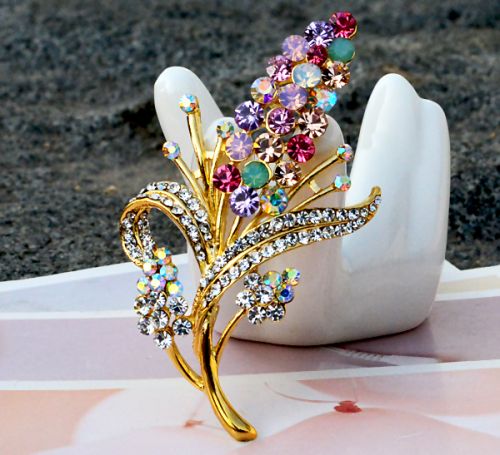 Broche femme en Alliage argent et plaqué or - Ref 1171145