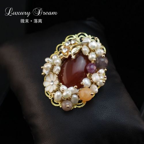 Broche femme en Alliage argent et plaqué or - Ref 1171159