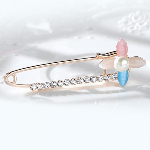 Broche femme en Alliage argent et plaqué or - Ref 1171213