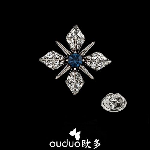 Broche Lovers OUDUO en Alliage argent et plaqué or - Ref 1171224