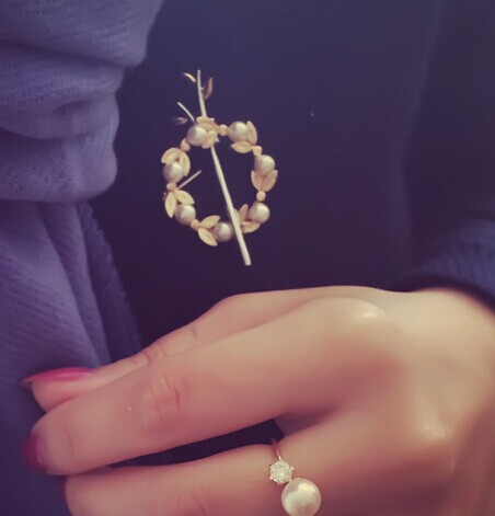 Broche femme en Alliage argent et plaqué or - Ref 1171331