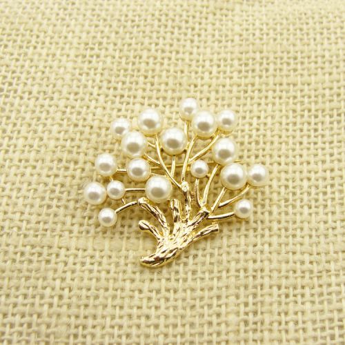 Broche femme en Alliage argent et plaqué or - Ref 1171356