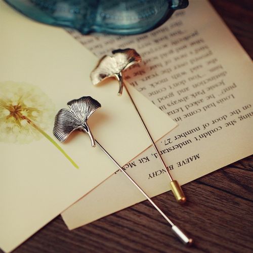 Broche Lovers en Alliage argent et plaqué or - Ref 1171523
