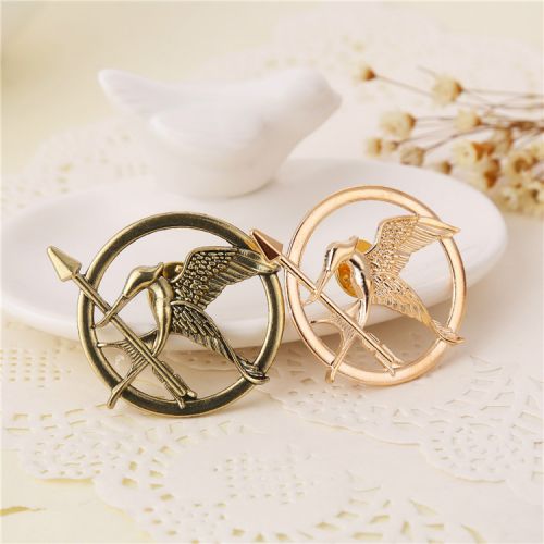 Broche Lovers en Alliage argent et plaqué or - Ref 1171643