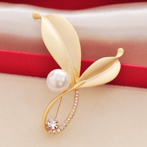 Broche femme en Alliage argent et plaqué or - Ref 1171660