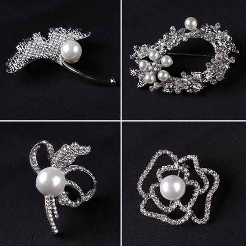 Broche femme en Alliage argent et plaqué or - Ref 1171661