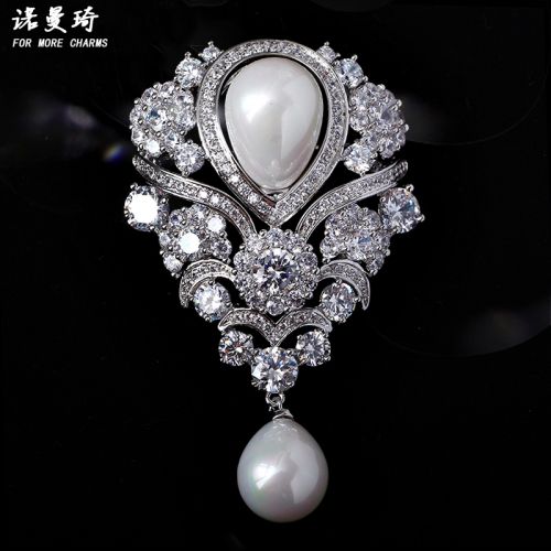 Broche femme en Zircon diamant - Ref 1171713