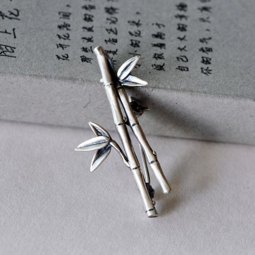 Broche Lovers ART GARDEN en argenterie - Ref 1171740