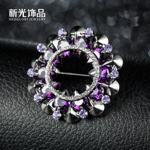 Broche femme en Alliage argent et plaqué or - Ref 1171764