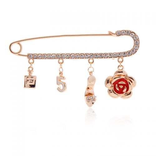 Broche femme YA BAO en Alliage argent et plaqué or - Ref 1171795