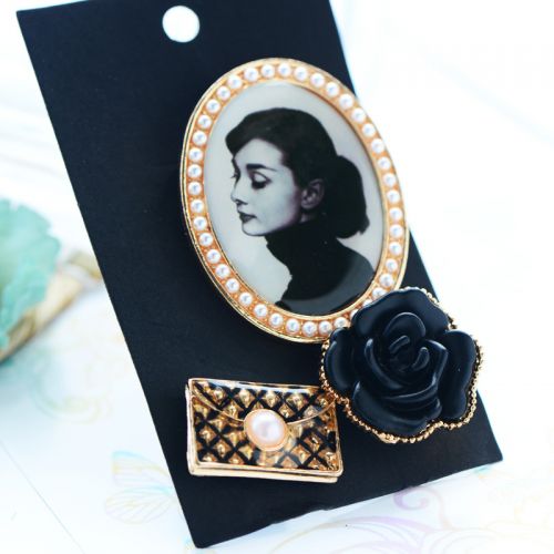 Broche femme MIRRORSEE en Alliage argent et plaqué or - Ref 1171826