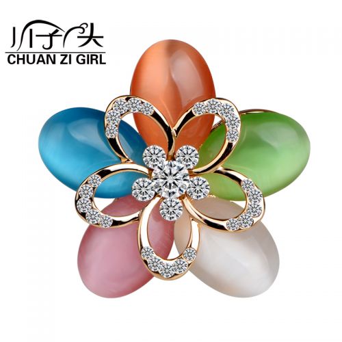 Broche femme en Alliage argent et plaqué or - Ref 1171940