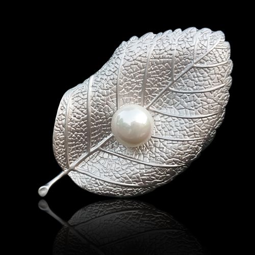 Broche femme en Alliage argent et plaqué or - Ref 1171942