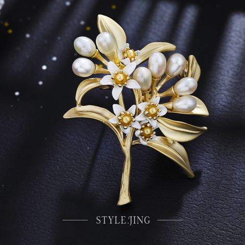 Broche femme STYLEJING en Nacre - Ref 1171970