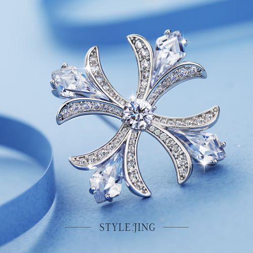 Broche femme STYLEJING en Zircon diamant - Ref 1171974