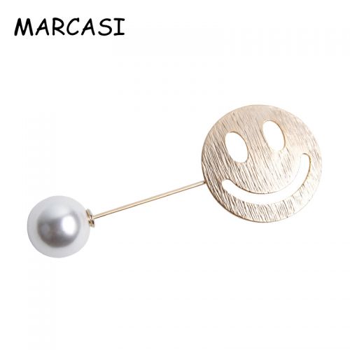 Broche femme MARCASI en simulation d'alliage Pearl - Ref 1172004