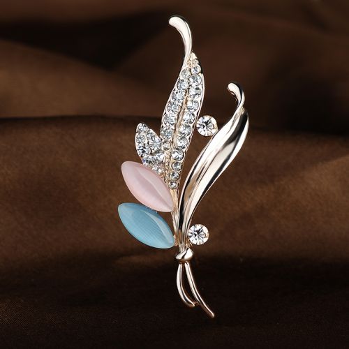 Broche femme en Alliage argent et plaqué or - Ref 1172105