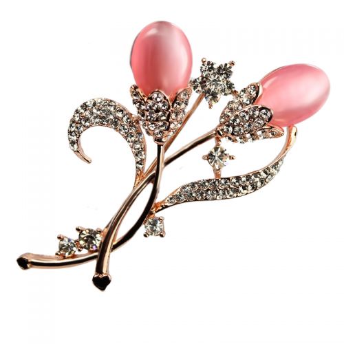 Broche femme en Alliage argent et plaqué or - Ref 1172113